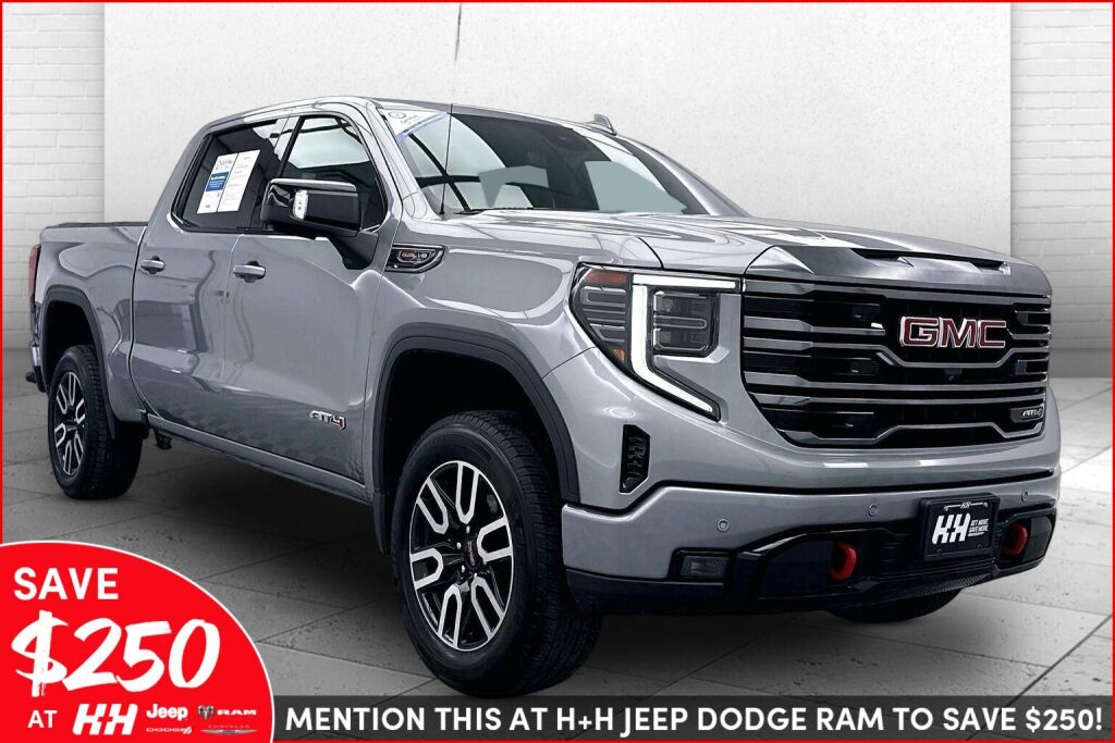 Sterling Metallic 2023 GMC Sierra 1500 AT4 Crew Cab 4WD Pickup Truck Four-Wheel Drive Automatic