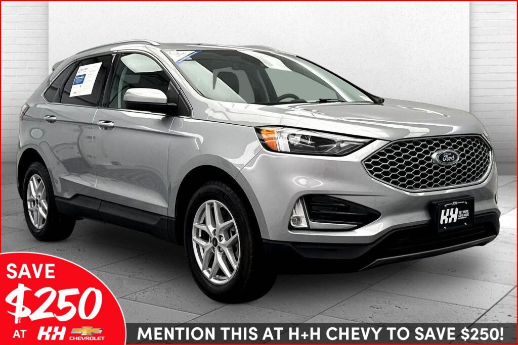 Iconic Silver Metallic 2024 Ford Edge SEL AWD SUV / Crossover All-Wheel Drive 8-Speed Automatic