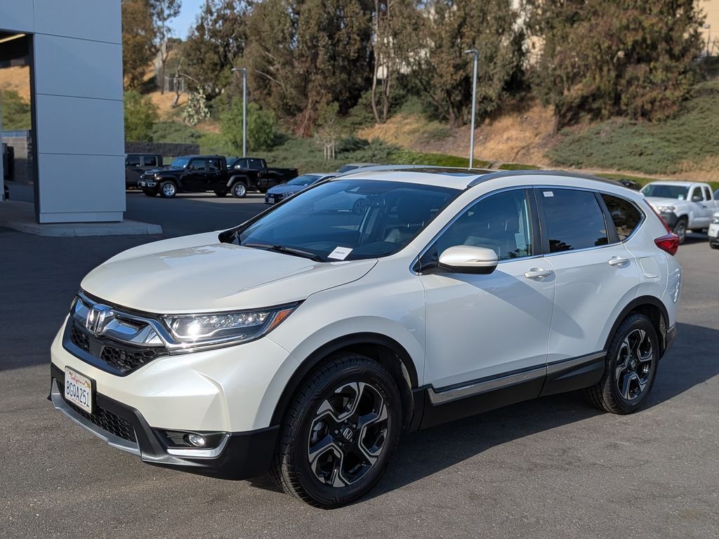 White 2018 Honda CR-V Touring FWD SUV / Crossover Front-Wheel Drive Continuously Variable Transmission