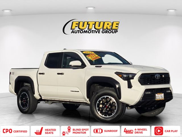 White (Wind Chill Pearl) 2024 Toyota Tacoma TRD Off-Road Double Cab 4WD Pickup Truck Four-Wheel Drive 8-Speed Automatic