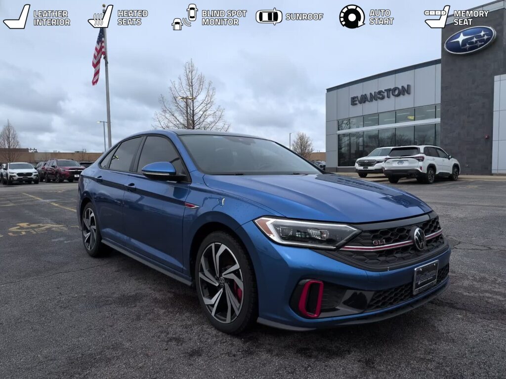 Rising Blue Metallic 2024 Volkswagen Jetta GLI 1.5T Autobahn FWD Sedan Front-Wheel Drive 7-Speed Dual Clutch