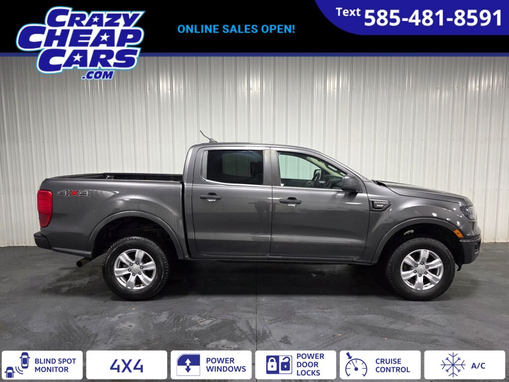 Gray 2019 Ford Ranger XLT SuperCrew 4WD Pickup Truck Four-Wheel Drive Automatic