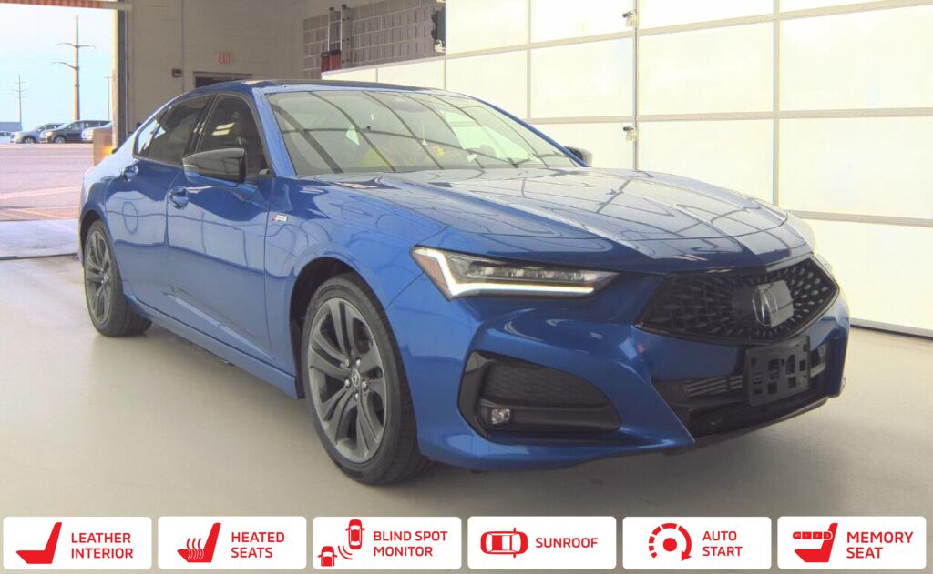 Blue 2023 Acura TLX SH-AWD with A-Spec Package Sedan All-Wheel Drive