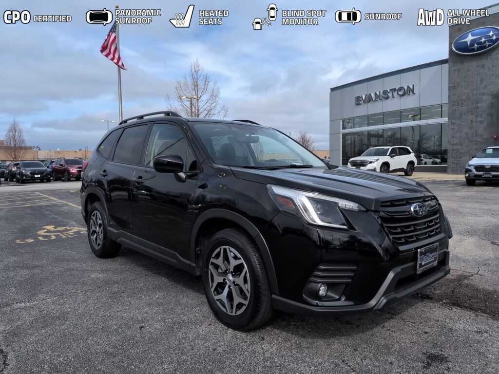 Crystal Black Silica 2024 Subaru Forester Premium Crossover AWD SUV / Crossover All-Wheel Drive Continuously Variable Transmission