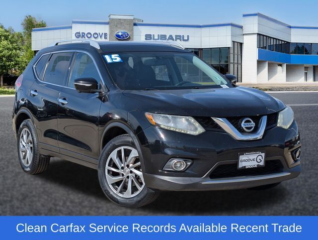 Super Black 2015 Nissan Rogue SL SUV / Crossover Front-Wheel Drive Continuously Variable Transmission
