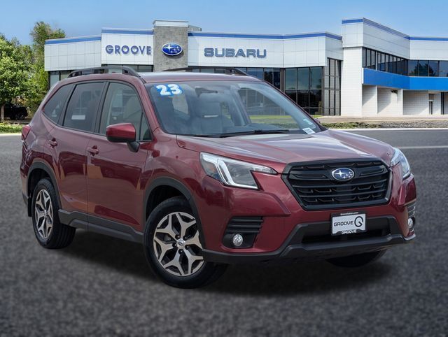Crimson Red Pearl 2023 Subaru Forester Premium Crossover AWD SUV / Crossover All-Wheel Drive Continuously Variable Transmission