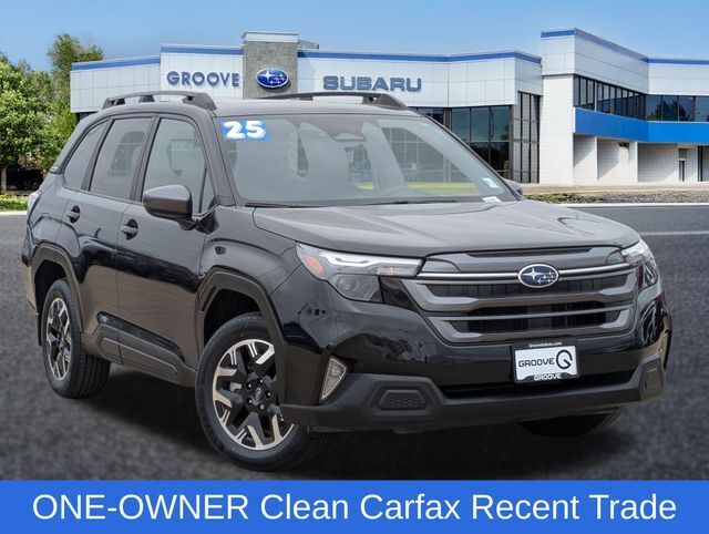 Crystal Black Silica 2025 Subaru Forester Premium Crossover AWD SUV / Crossover All-Wheel Drive Continuously Variable Transmission