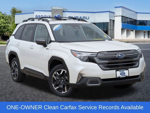 Crystal White Pearl 2025 Subaru Forester Hybrid Limited AWD SUV / Crossover All-Wheel Drive Continuously Variable Transmission