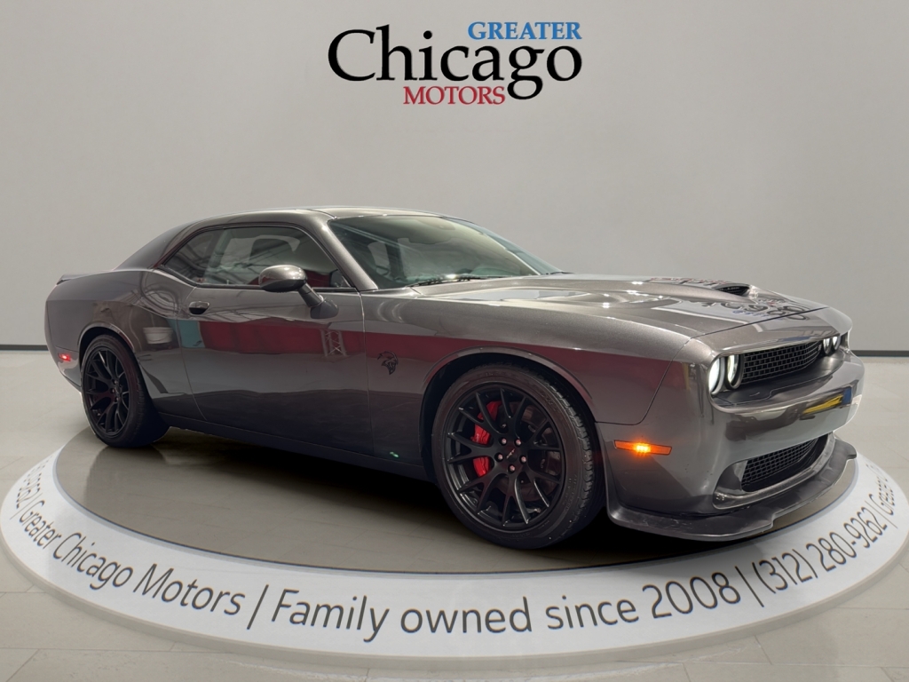 Gray (Granite Crystal Metallic Clear Coat) 2015 Dodge Challenger SRT Hellcat RWD Coupe Rear-Wheel Drive
