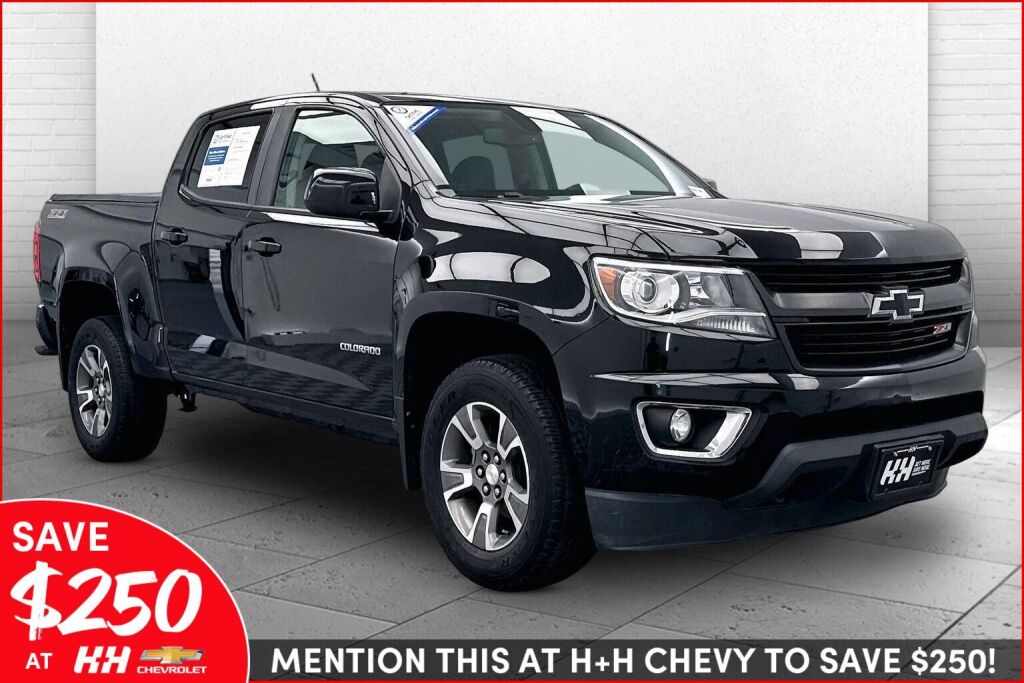 Black 2016 Chevrolet Colorado Z71 Crew Cab 4WD Pickup Truck Four-Wheel Drive 6-Speed Automatic