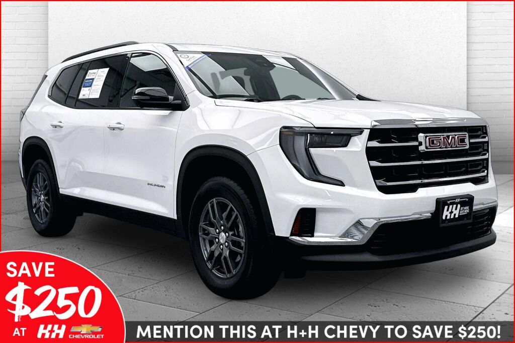 Summit White 2025 GMC Acadia Elevation AWD SUV / Crossover Four-Wheel Drive 8-Speed Automatic