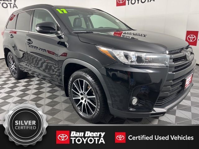 Midnight Black Metallic 2017 Toyota Highlander SE AWD SUV / Crossover All-Wheel Drive 8-Speed Automatic