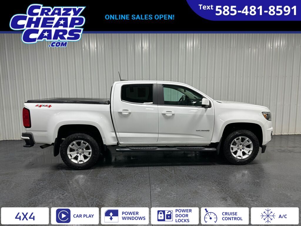 White 2019 Chevrolet Colorado LT Crew Cab 4WD Pickup Truck Four-Wheel Drive 8-Speed Automatic