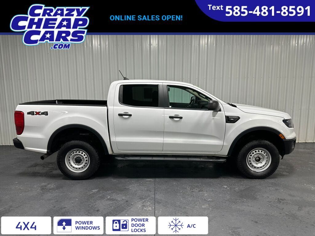 White 2021 Ford Ranger XL SuperCrew 4WD Pickup Truck Four-Wheel Drive Automatic