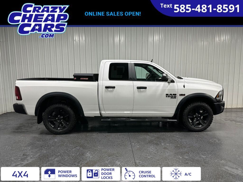 White 2021 RAM 1500 Classic Warlock Quad Cab 4WD Pickup Truck Four-Wheel Drive 8-Speed Automatic