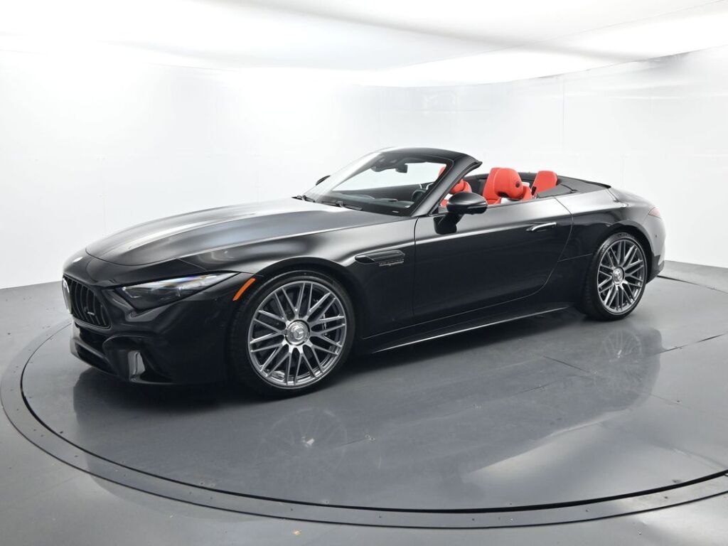 Obsidian Black Metallic 2025 Mercedes-Benz SL-Class AMG SL 63 S E Performance 4MATIC Convertible All-Wheel Drive 9-Speed Automatic