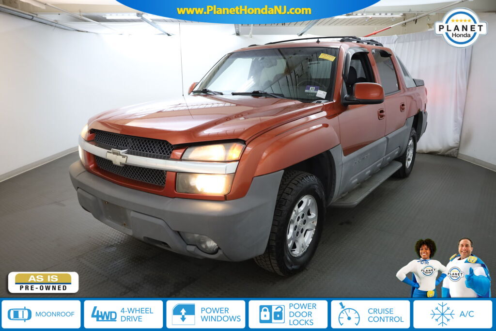 Sunset Orange Metallic 2002 Chevrolet Avalanche 1500 4WD Pickup Truck Four-Wheel Drive 4-Speed Automatic Overdrive