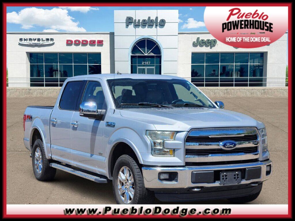 Ingot Silver 2016 Ford F-150 Lariat SuperCrew 4WD Pickup Truck Four-Wheel Drive 6-Speed Automatic