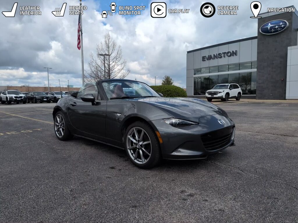 Machine Gray Metallic 2022 Mazda MX-5 Miata Grand Touring RWD Convertible Rear-Wheel Drive 6-Speed Automatic