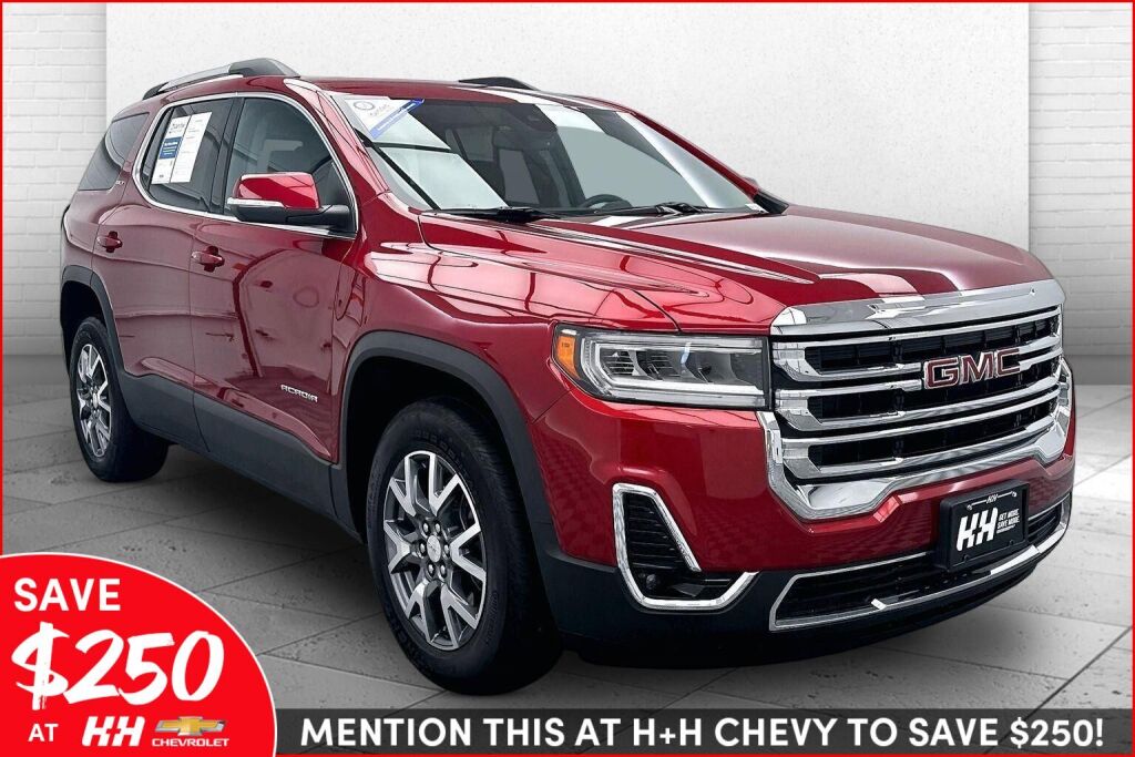 Volcanic Red Tintcoat 2023 GMC Acadia SLT AWD SUV / Crossover Four-Wheel Drive 9-Speed Automatic
