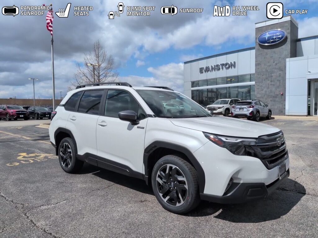 CRYSTAL WHITE PEARL 2026 Subaru Forester Hybrid Premium AWD SUV / Crossover All-Wheel Drive Continuously Variable Transmission
