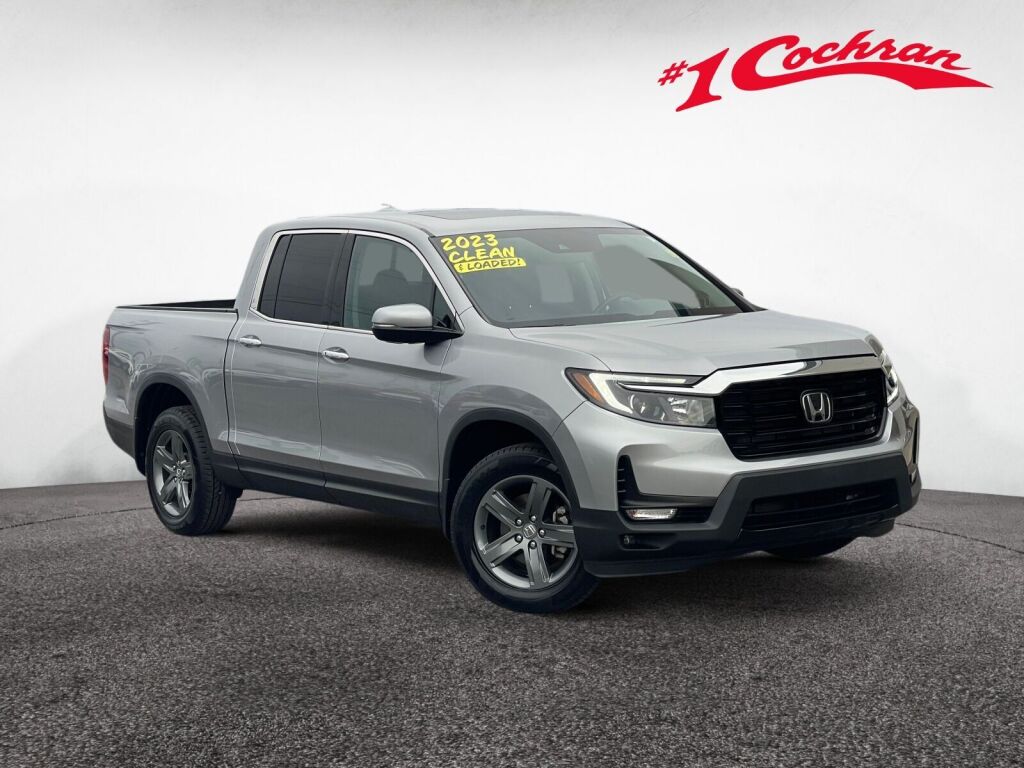 Lunar Silver Metallic 2023 Honda Ridgeline Pickup Truck All-Wheel Drive 9-Speed Automatic