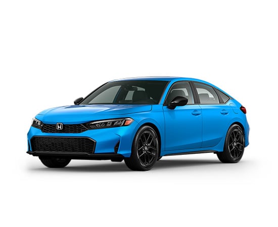 2026 Honda Civic Hatchback Sport Boost Blue Pearl at Honda North