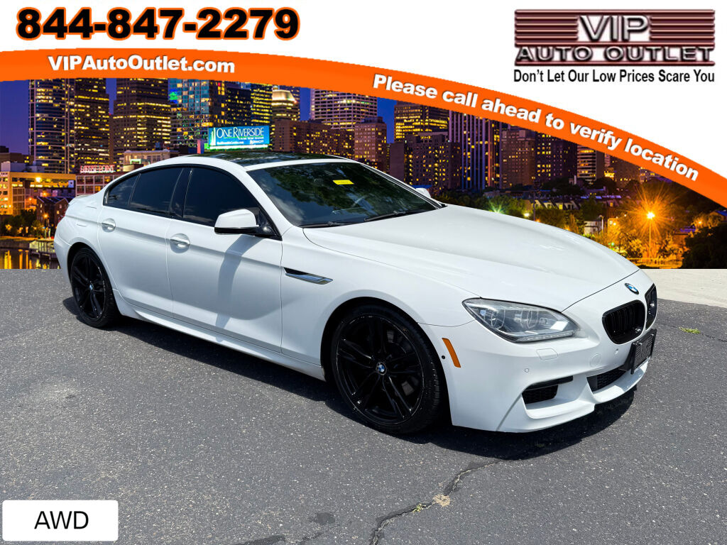 Alpine White 2015 BMW 6 Series Sedan All-Wheel Drive 8-Speed Automatic