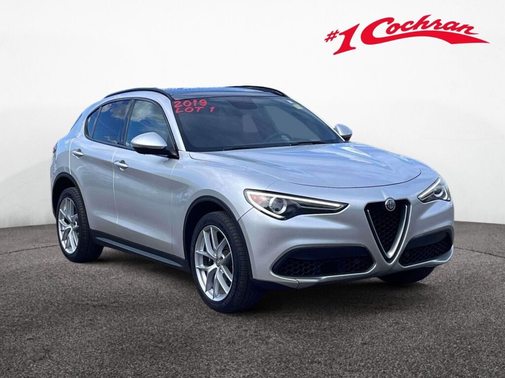 Silverstone Gray Metallic 2019 Alfa Romeo Stelvio SUV / Crossover All-Wheel Drive 8-Speed Automatic