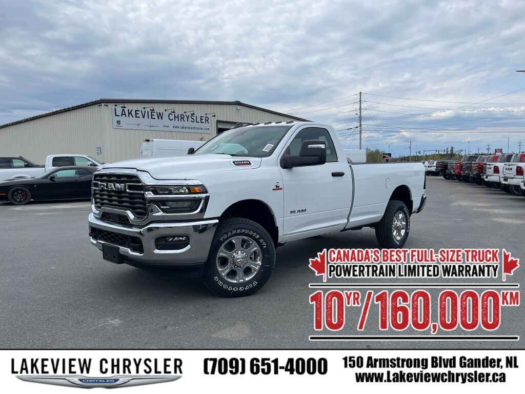 Bright White 2026 RAM 2500 Big Horn LB 4WD Pickup Truck Four-Wheel Drive Automatic