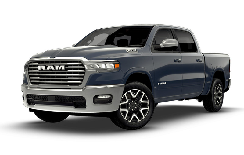 Forged Blue Metallic 2026 RAM 1500 Laramie Crew Cab 4WD Pickup Truck Four-Wheel Drive 8-Speed Automatic