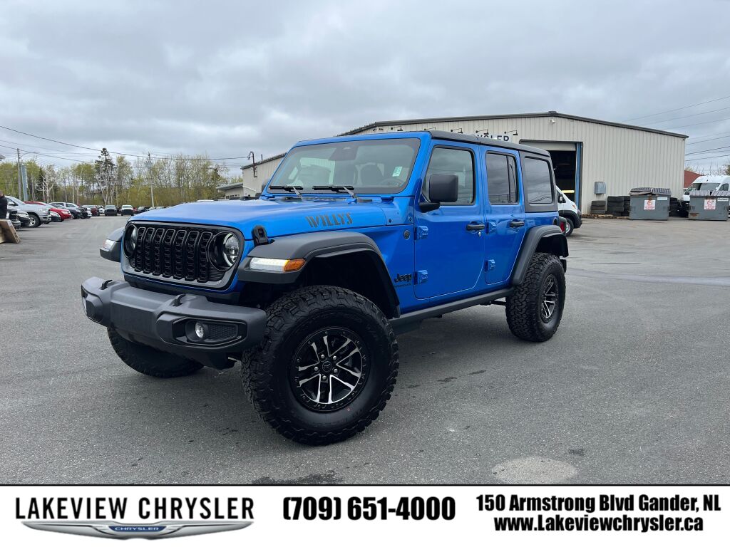 Hydro Blue Pearl 2026 Jeep Wrangler Willys 4-Door 4WD SUV / Crossover Four-Wheel Drive Automatic