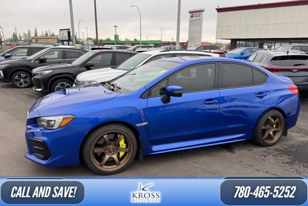 Blue 2021 Subaru WRX STI Limited AWD with Low Profile Spoiler Sedan All-Wheel Drive 6-Speed Manual Overdrive