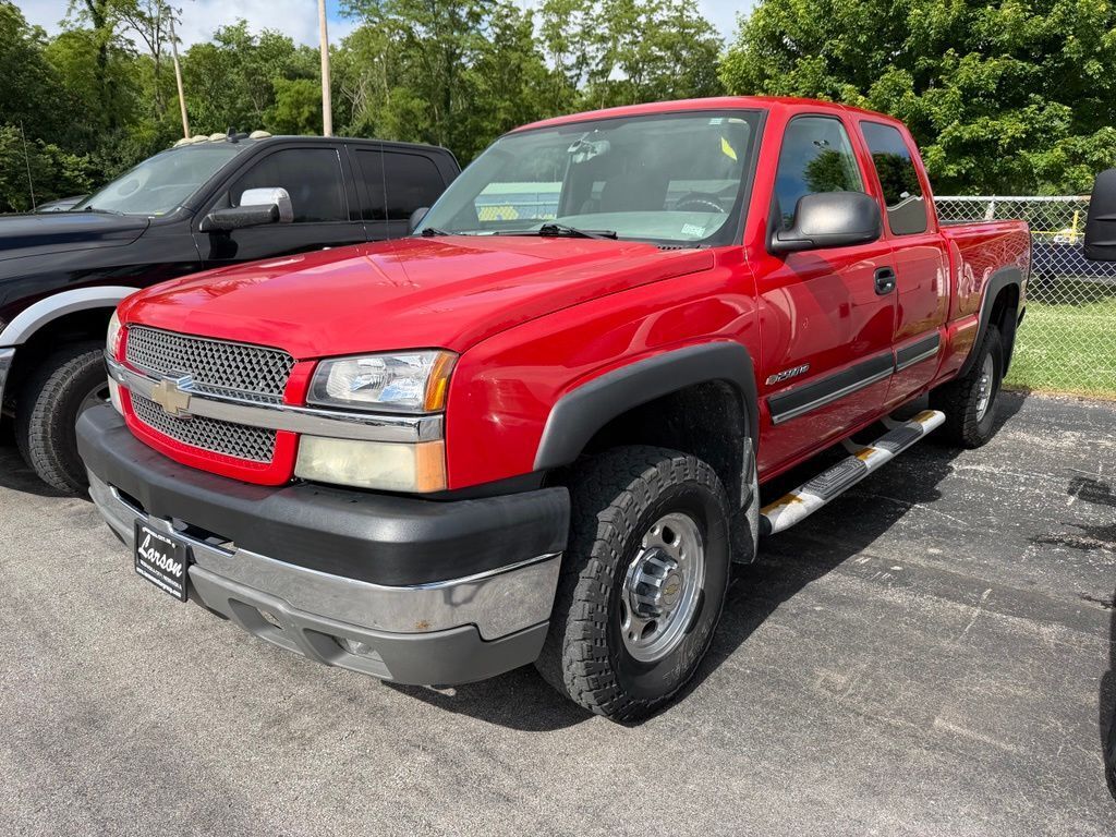 Wildfire Red 2004 Chevrolet Silverado 2500HD LS Extended Cab 4WD Pickup Truck Four-Wheel Drive 4-Speed Automatic