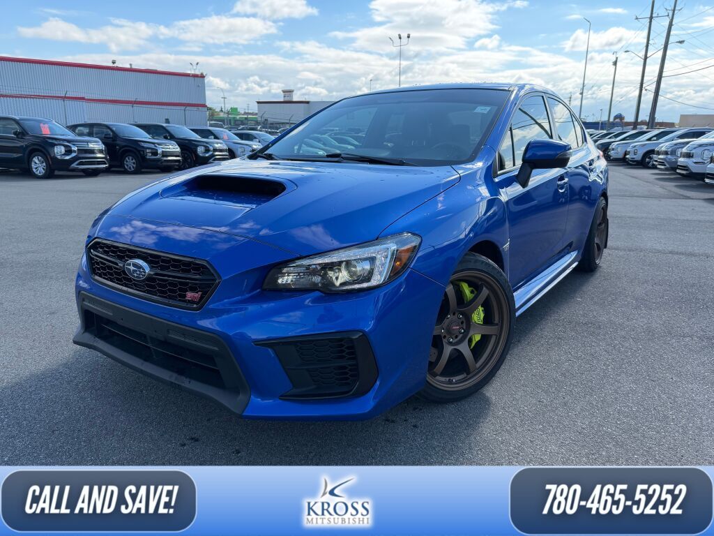 Blue 2021 Subaru WRX STI Limited AWD with Low Profile Spoiler Sedan All-Wheel Drive 6-Speed Manual Overdrive