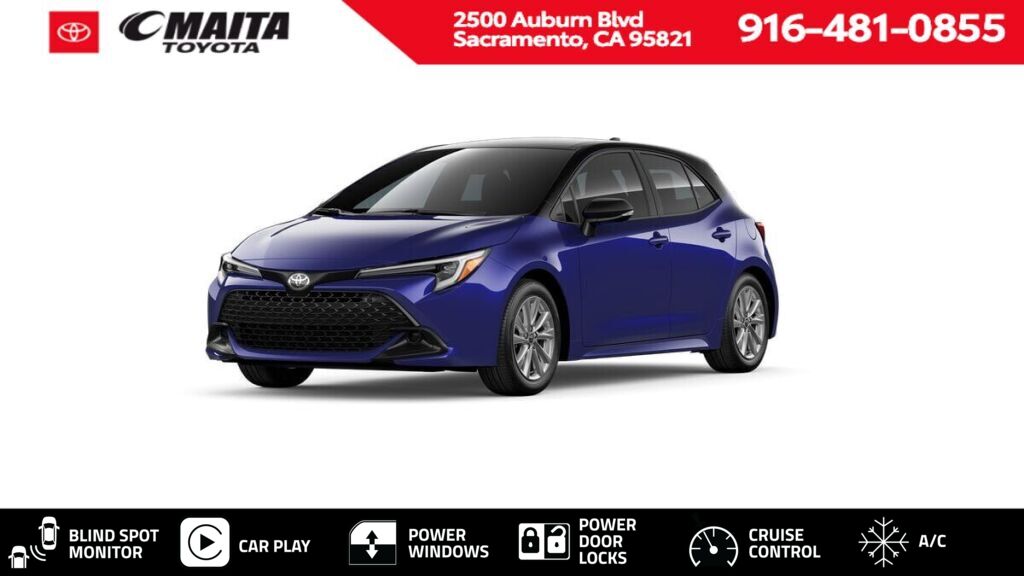 Blue Crush Metallic with Midnight Black Metallic r 2026 Toyota Corolla Hatchback SE FWD Hatchback Front-Wheel Drive Continuously Variable Transmission