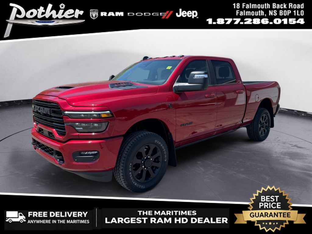 Molten Red Pearl 2026 RAM 2500 Laramie Crew Cab 4WD Pickup Truck Four-Wheel Drive 8-Speed Automatic
