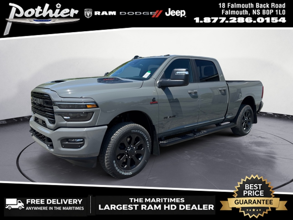 Gray (Ceramic Grey) 2026 RAM 3500 Laramie Crew Cab 4WD Pickup Truck Four-Wheel Drive 8-Speed Automatic