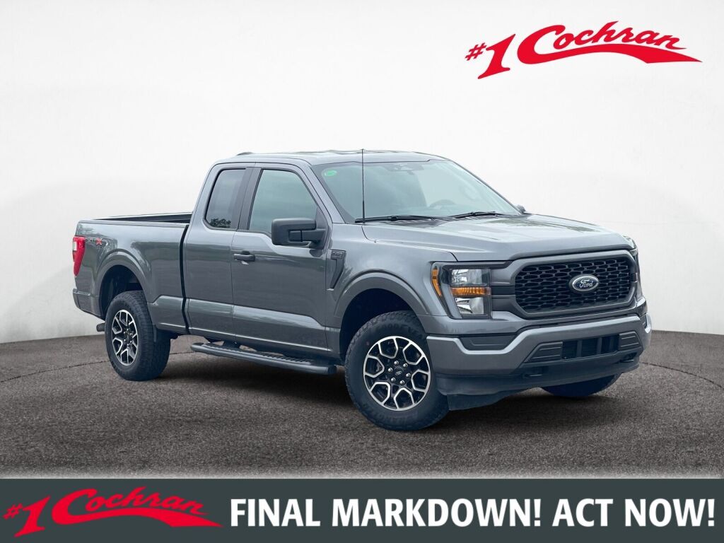 Carbonized Gray 2023 Ford F-150 XL SuperCab 4WD Pickup Truck Four-Wheel Drive Automatic