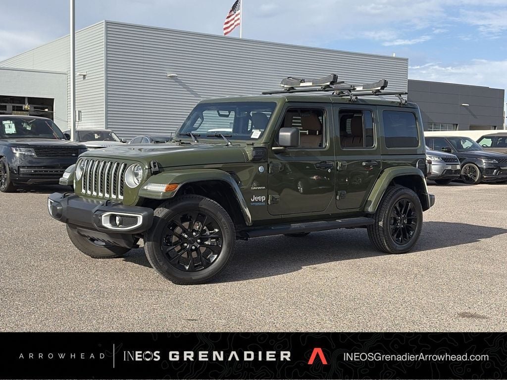 Sarge Green Clearcoat 2021 Jeep Wrangler 4xe Sahara 4WD SUV / Crossover Four-Wheel Drive 8-Speed Automatic