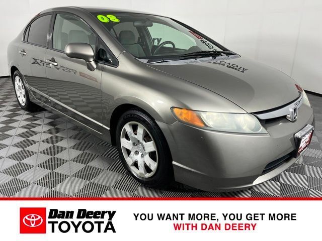 Brown (Borrego Beige Metallic) 2008 Honda Civic LX Sedan Front-Wheel Drive 5-Speed Automatic
