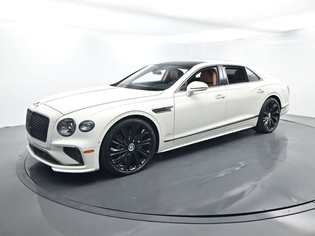 Glacier White 2025 Bentley Flying Spur Speed AWD Sedan All-Wheel Drive 8-Speed Dual Clutch