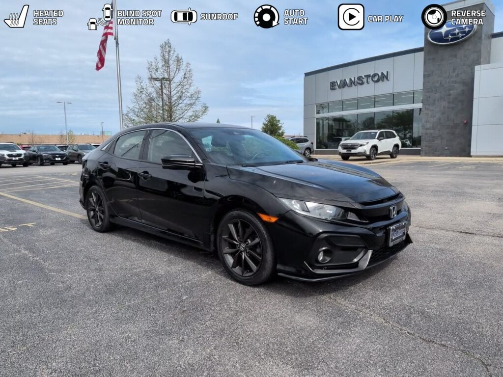 Black 2020 Honda Civic Hatchback EX FWD Hatchback Front-Wheel Drive Continuously Variable Transmission