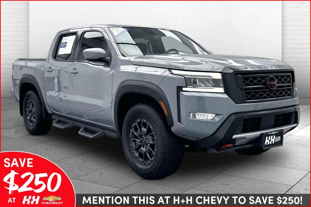 Boulder Gray Pearl 2023 Nissan Frontier Pickup Truck Four-Wheel Drive 9-Speed Automatic