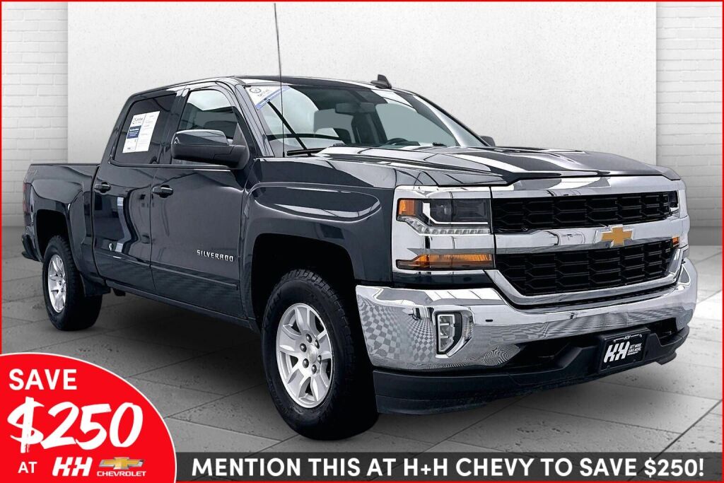 Gray (Graphite Metallic) 2018 Chevrolet Silverado 1500 Pickup Truck Four-Wheel Drive 6-Speed Automatic Overdrive
