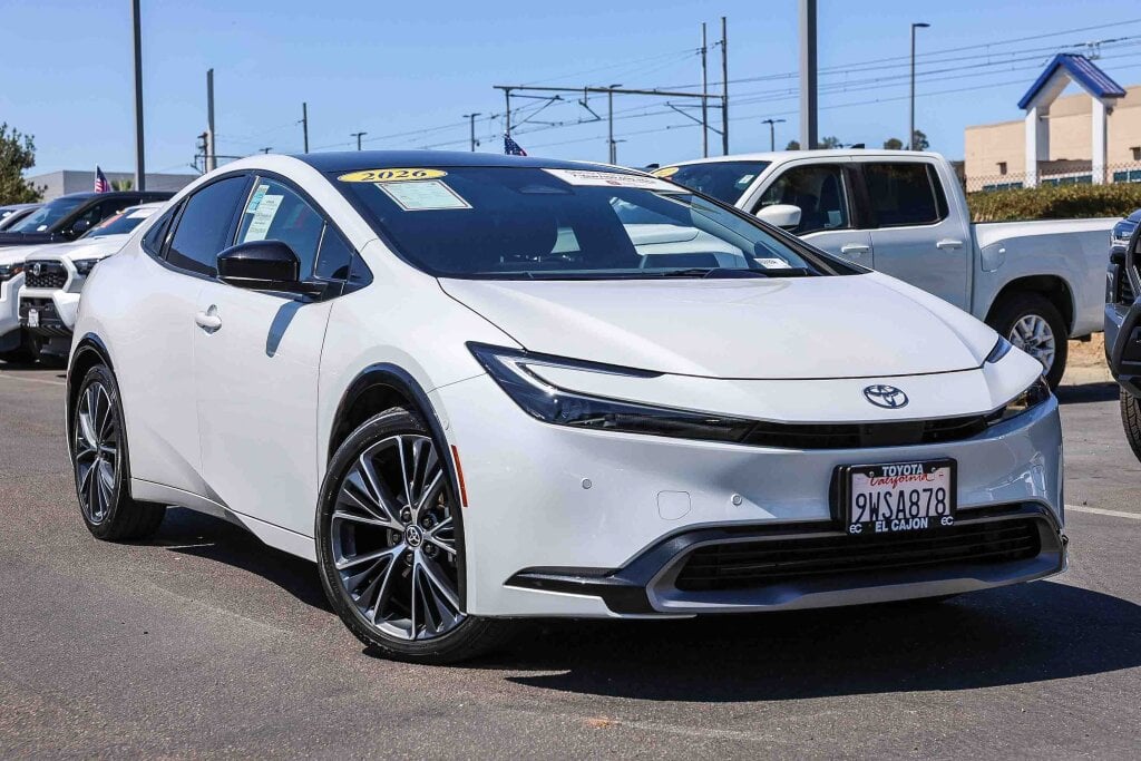 White (Wind Chill Pearl) 2026 Toyota Prius Hatchback All-Wheel Drive