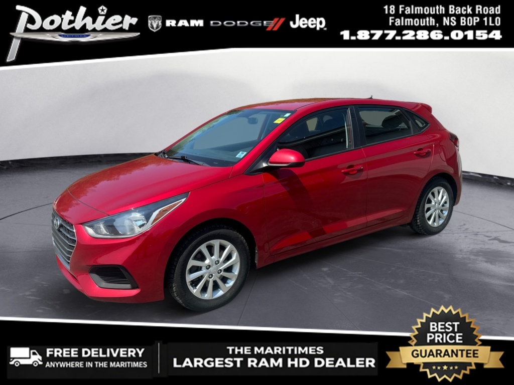 Fiery Red 2020 Hyundai Accent Hatchback Continuously Variable Transmission