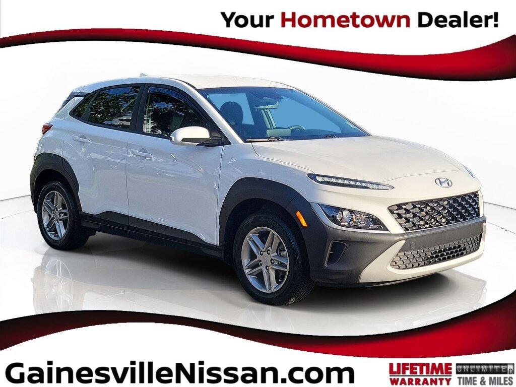 Lunar White 2023 Hyundai Kona SUV / Crossover All-Wheel Drive Continuously Variable Transmission