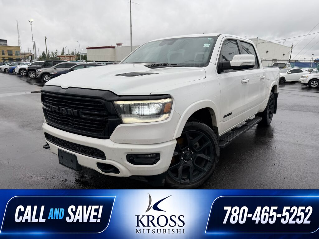 Ivory White Tri-Coat Pearlcoat 2020 RAM 1500 Pickup Truck Four-Wheel Drive 8-Speed Automatic Overdrive