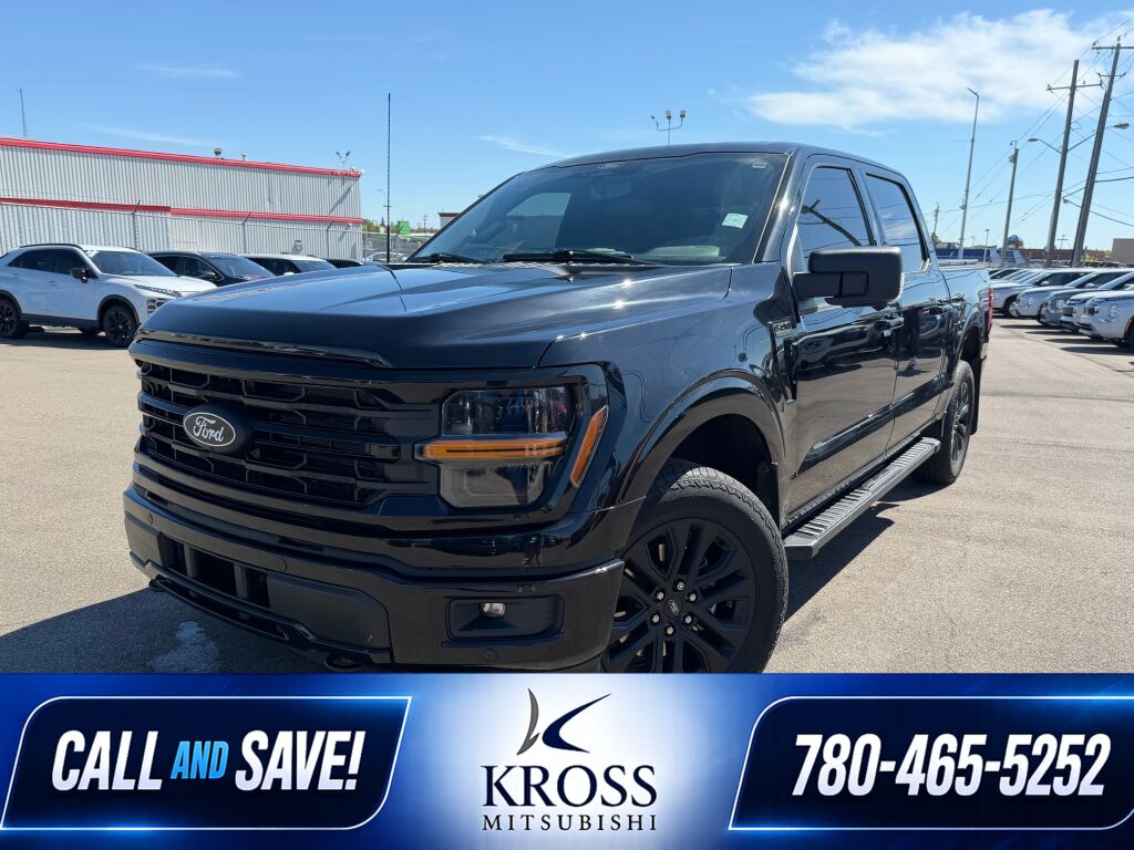Agate Black Metallic 2024 Ford F-150 Pickup Truck Four-Wheel Drive 10-Speed Automatic